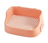 drburpily Corner Large Toilet Rabbit Litter Box Durable Snap Fastening Small Animals Provides Comfort And Easy Accessibility Rabbit Litter Box For Cage Corner Snap Fastening, Pink, 36x24x15.5CM