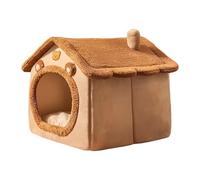 drburpily Cozy Winter Warm Pet Bed Zipper Removable Cat House Indoor Comfort With Enclosed Offering Privacy Not Easy To Move. Non Slip Bottom Dog Cat Nest For Small Dogs Puppy, 40x35x38cm