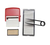drburpily Customizable Self Inking Stamp Set Business Promotions Event Invitations and Crafting Fun Reusable Rubber Type Containing Letters Self Inking Business Address Name Number