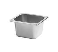 drburpily Deep Food Container Stainless Steel Oven Tray Essential For Busy Restaurants Everyday Easily Holds Favorite Hot And Cold Foods Deep Steam Table Pan 1/6 Size Buffet Party Supply, Silver, S