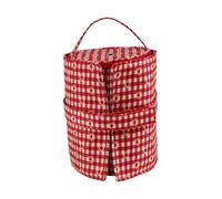 drburpily Detachable Yarn Dispenser Thread Holder Case Tote With Grommet Provides Simple Access To Yarn While Ensuring Neatness Portable Storage Bag Yarns Projects Carrying Case, Red, 14x18cm