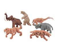 drburpily Durable Farm Animal Figures Toy Playset Set Home Decor Ornaments Unique Gifts For Kids Boys Girls PVC Playset Farm Animals Toy Bulls Horses Cows Horse Figurine , 6 prehistoric animal