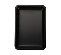drburpily Elegant Stainless Steel Bathroom Vanity Tray Countertop Organizer Nail Art Tools Functional Modern Home Decor Stainless Steel Tray Bathroom Makeup Vanity, Black, 18x12.5x1.7cm