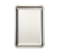 drburpily Elegant Stainless Steel Bathroom Vanity Tray Countertop Organizer Nail Art Tools Functional Modern Home Decor Stainless Steel Tray Bathroom Makeup Vanity, Silver, 18x12.5x1.7cm