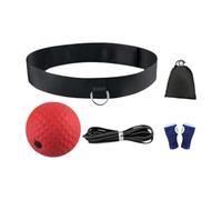 drburpily Engaging Boxing Ball Game Set With Adjustable Head Band For Kids Adults Building Hand Eye Coordination In Fun Ways Adjustable Head Band Boxing Ball Game Exercise, Red, 43x3cm