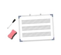 drburpily Erasable Board Whiteboard Teaching Tool Gift Lightweight Player Friendly Practical For Music Learners Lapboard Double Sided Musical Notes Whiteboard Erasable Boards Teaching Aids