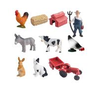drburpily Farm Animals Figures Sculpted By Experts Authentic Playtime Experiences School Landscape Science Project Farm Figure Farmer Vehicle Toy Truck With Trailer