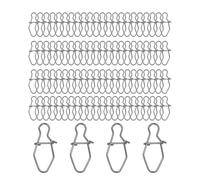 drburpily Fishing Snaps Quick Change Clips Strong Stainless Steel Lock Snap Swivel Excellent Hooked Snap Pins for Multi-Environment Fishing Crankbait Snaps Lure Connector Tool