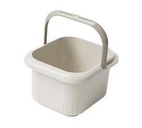 drburpily Foot Bath Basin Handheld Experience Soothing Foot Soak Tub Portable Solution To Tiredness And Stress Bath Basin For Soaking Feet Footbath Bucket, White, 21.5x25x23.5cm