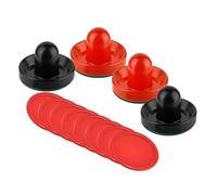 drburpily Goal Handles Paddles Replacement Parts Standard Game Tables Air Hockey Pushers Gaming Experience Indoor Fun Home For Kids Adult Indoor Family Games Equipment , Black and Red , 96x60mm