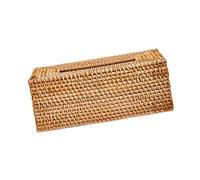drburpily Graceful Tissue Box Holder Facial Paper Square Paper Box Attractive Rattan Complement for Elegant Spaces Desk Tissue Case Retro for Creative Facial, Wood, 26x15x10cm