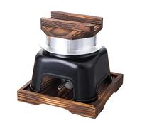 drburpily Japanese Rice Cooking Pot Soups And Stews Quick Cooking In One Comprehensive Set Pot Rice Set With Wooden Lid And Tray For Outdoor Stand Japanese Cooker Cast Iron, Black, small