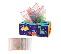 drburpily Kids Early Learning Development Tissue Box Plush Toys Nurturing Creativity Through Sensory Pull Tissues Kids Early Learning Dance Scarf Interactive Toys , 20 silk scarves
