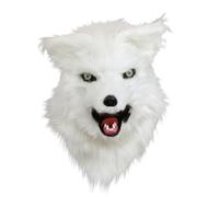 drburpily Latex Wolf Head Mask Masquerade Mask Party Headwear | Instant No Fuss No Setup Just Unpack And Wear For Easy Fun At Parties And Shows