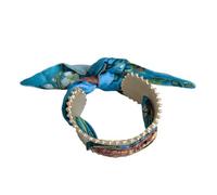 drburpily Layered Retro Bracelet Exotic Style Vintage Silk Wristband Alloy Exotic Style Layered Bracelet Vintage Colored, blue