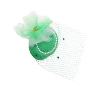 drburpily Mesh Mesh Fascinator Hat With Hair Clips Is Trendy Addition To Any Holiday Outfit Bringing Joy Fun Photo Prop Fascinator Hat With Hair Clips Headwear, Beaded Decor, 29 x16 cm