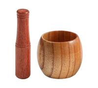 drburpily Mortar And Pestle Spice Grinding Bowl Comfortable Ergonomic Tool For Efficiently Crushing Garlic And Seasoning Dishes Mortar And Pestle Wooden Garlic Masher For Spice