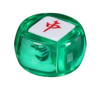 drburpily Multi Sided Game Dice Table Game Mahjong Tiles Gaming Supply For Enthusiasts And Casual Players Alike Chinese Mahjong Dice Acrylic Party, clear green, 4.35cm