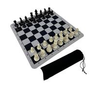 drburpily Outdoor Travel Chess Game And Foldable Chessboard Gift For Chess Enthusiasts Promote Strategy And Skills Development Tournament Mousepad Mat Set For Beginners