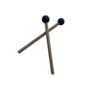 drburpily Percussion Mallets Rubber Mallet Percussion Xylophone Bell Mallets Comfortable To Hold Learning And Performance Wood Sticks For Bell Xylophone, Black, 18.5x2.5cm