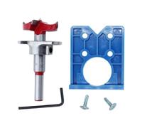 drburpily Precision Hinge Installation Hinges Mounting Effective Hinge Jig Drill Hole Opener Template Tool Convenient and Reliable 35mm Drilling Positioning Plate Woodworking, red