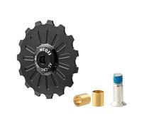 drburpily Premium Bicycle Rear Derailleur Pulley Wheel Innovative Enhances Cycling Mechanics With Advanced Components Utilized Drivetrain Freewheel Guide Derailer Extender Gear, Black, 15T