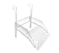 drburpily Premium Turtle Basking Platform Adjustable Ramp Dock Resting Acrylic Climb Accessories Aquarium Tank Floating Ledge Dock Resting Aquarium Tank Decorations Hanging, Clear, M