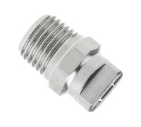 drburpily Pressure Washer Flat Spray Tip 304 Stainless Steel Nozzle Durable 1/8 Inch High Pressure Tip For All Applications 1/8BSPT Male Thread 304 Stainless Steel Nozzle, Silver, 0.66mm