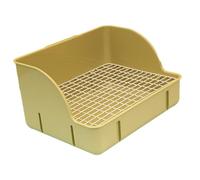 drburpily Reliable Rabbit Litter Tray Toilet With Removable Tray For Cage Corner Cage Pee Potty And Indoor Pets Rabbit Litter Box For Corner Pee Potty, green steel mesh, 29x22x15.5cm