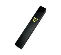 drburpily Remarkable Mezuzah Case Designed With Passion Engaging Acrylic Blessing Decoration Enjoy Beautiful Spiritual Artistry Mezuzah Case Plaque For Door, Black, Length 130mm