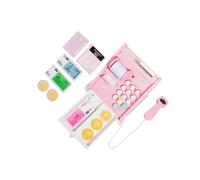 drburpily Role Play Wood Cash Register Toy Set Allows Children To Experience Grocery Shopping And Learn About Payments Grocery Toy Playset With Scan Machine And Credit Card