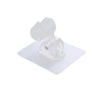 drburpily Rotating Base Waterproof Shower Head Holder Strong Adhesive Wall Mount Bracket For Handheld Showerheads Antirust Durable, Clear, 7.2x7.2cm