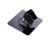 drburpily Rotating Base Waterproof Shower Head Holder Strong Adhesive Wall Mount Bracket For Handheld Showerheads Antirust Durable, Black, 7.2x7.2cm