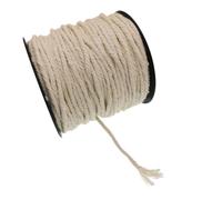 drburpily Sash Cord Twine Braided Cotton Rope Eco-Friendly Choice Various Crafting Projects And Home Decorations Handmade Decorations Natural Cotton Cord Wedding Home Party, White, 20m