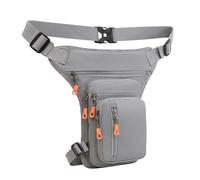 drburpily Shoulder Waist Bag Adjustable Straps Waterproof Quick Access Outdoor Activities OxfordCloth Motorcycle Leg Bag Leg Pouch, Gray