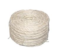 drburpily Sisal Rope Twine Width 6mm Cats Scratchers Enhancing Home Decor And Interactive Playful Activities Making For Constructing Cat Climbing Frames Twisted Cord Wrapper Jute, White, 6mmx20m