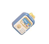 drburpily Smart Electronic Piggy Bank for Kids with Auto Roll in Cash Saving System Engaging Way to Promote Saving Skills Electronic Piggy Bank for Kids Toy ATM Money, Blue, 14.5x11.5x25cm