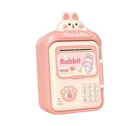 drburpily Smart Electronic Piggy Bank for Kids with Auto Roll in Cash Saving System Engaging Way to Promote Saving Skills Electronic Piggy Bank for Kids Toy ATM Money, Pink, 14.5x11.5x25cm