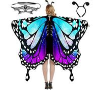 drburpily Soft And Lightweight Butterfly Wing Costume For Role-playing Can Become Blooming Butterfly Yourself New Butterfly Cape, type+1, 【168X135cm】