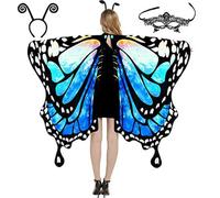 drburpily Soft And Lightweight Butterfly Wing Costume For Role-playing Can Become Blooming Butterfly Yourself New Butterfly Cape, type+2, 【168X135cm】
