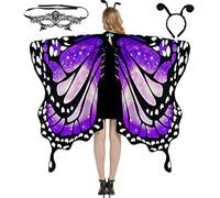 drburpily Soft And Lightweight Butterfly Wing Costume For Role-playing Can Become Blooming Butterfly Yourself New Butterfly Cape, type+3, 【168X135cm】