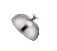 drburpily Stainless Steel Cheese Melting Dome Must Have Accessory For Grilling And Outdoor Culinary Adventures Grilling Dome Covers Handle Is Also Sturdy And Ergonomically, Silver, 17cm
