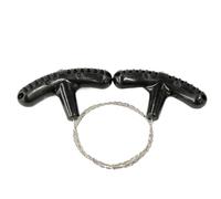 drburpily Steel Travel Tools For Outdoor Adventures Easy To Carry Outdoor Camping Hiking Rope Chain Saw Outdoor Survival Supplies, black, 70CM
