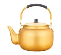 drburpily Stovetop Kettle Large Capacity Yellow Aluminum Essential Kitchen Appliance Boiling Water Brewing Tea Korean Rice Wine Large Capacity Yellow Aluminum Boil Water Kettle, 15L