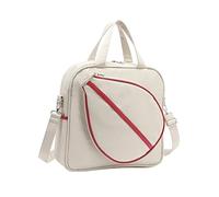 drburpily Tennis Bag is Easy to Hold Rackets Stylish Tennis Bag Comfortable and Durable Easy Carry for Sports Events Multifunctional Racquet Balls Accessories Carrier, White, 36x10x34cm