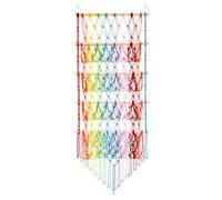 drburpily Toy Hammock for Stuffed Animals Large Capacity Hanging Organizer Wood Elastic Hanging Stuffed Hammock Toy Net Hammock, B