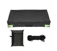 drburpily Trailer Tarpaulin Flat Tarpaulin Trailer Cover Easy To Carry Transport Storage, Black