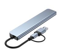 drburpily USB C Hub Multiport 5Gbps Data Transfer Speed Solution With 7 Ports On Go Connections And Usage Plug And Play Type C Adapter Converter 5W Charging Port Travel