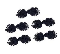 drburpily Versatile Decoration Chinese Knot Frog Buttons For Unique Craft Projects And Fashion Forward Styles Adds Intellectual Elegance And Classical Charm To Any Outfit. Chinese, Black