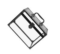 drburpily Waterproof Transparent Makeup Organizer Makeup Train Case Essential Cosmetics Container Durable and Easy to Carry Waterproof Train Case Cosmetic Storage Box